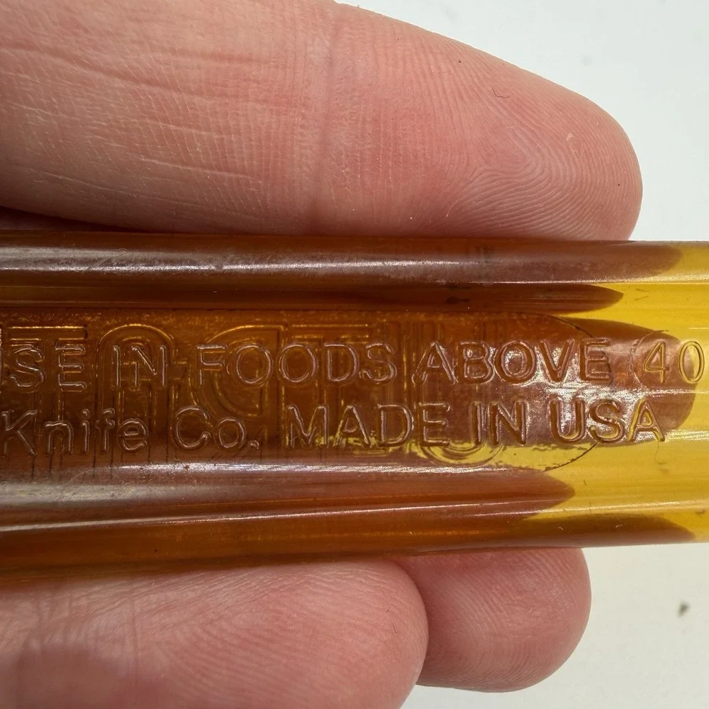 Ultratemp Ladle &‎ Serving Spoon Set Amber Heat Resistant Plastic Vintage